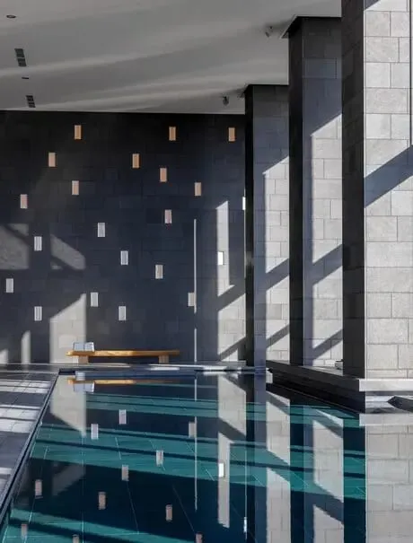 A hinoki cypress sushi counter at Musashi by Aman, the hotel's intimate omakase restaurant