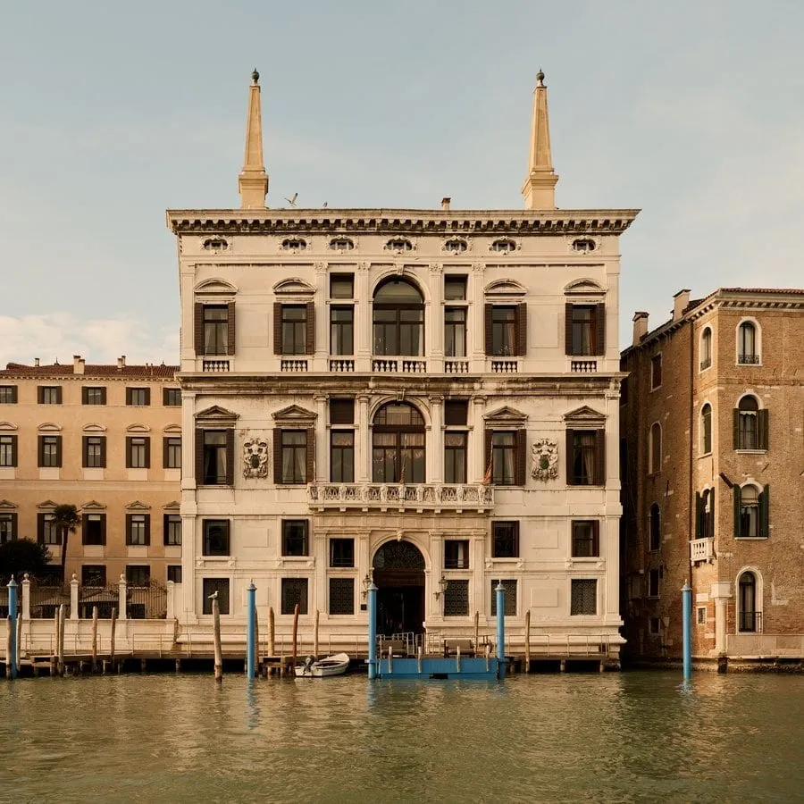 Aman Venice's facade at Palazzo Papadopoli on the Grand Canal in San Polo, Venice