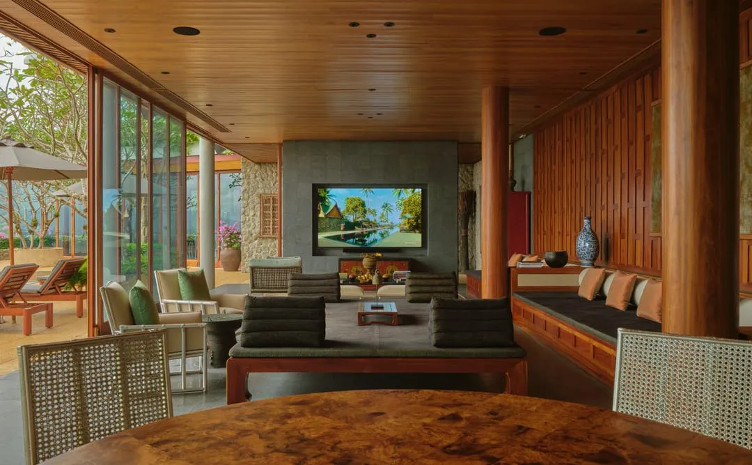 A private pool villa at Amanpuri overlooking the Andaman Sea from a hillside terrace