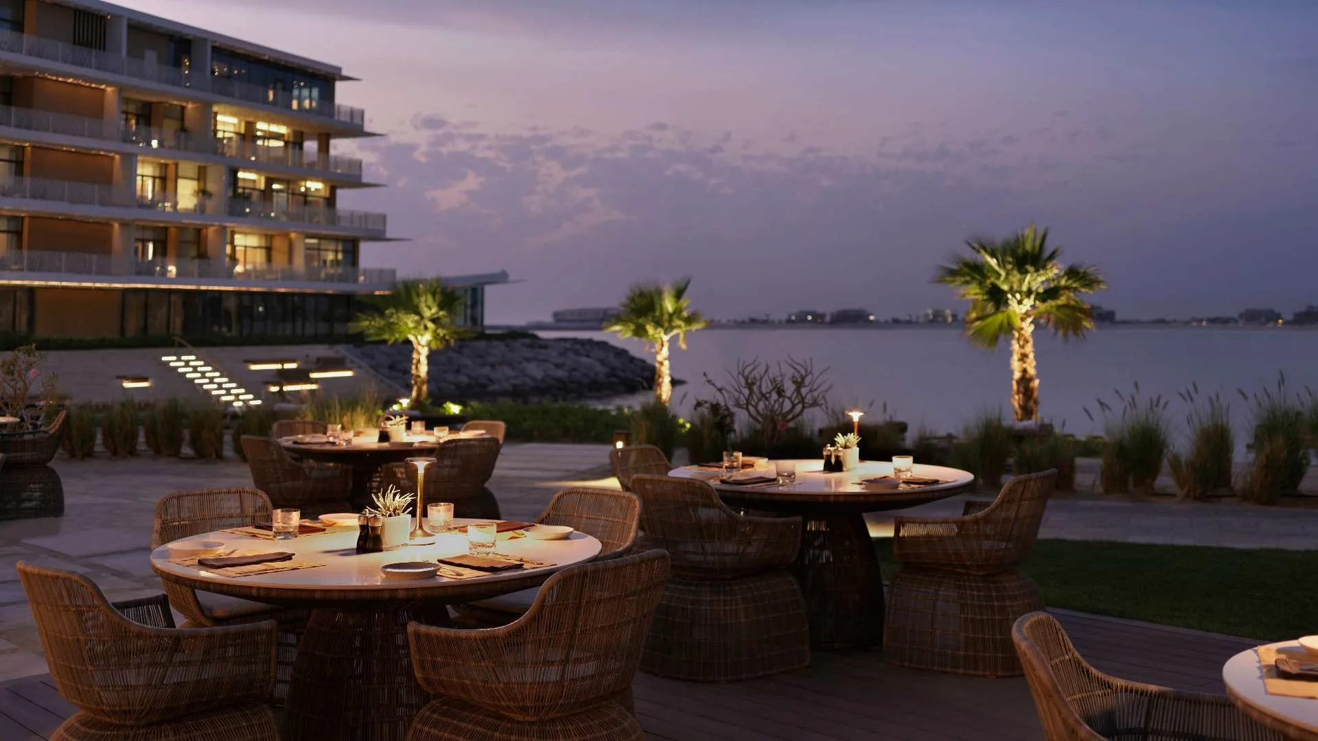 Table setting at Il Ristorante, the Niko Romito restaurant at Bulgari Resort Dubai