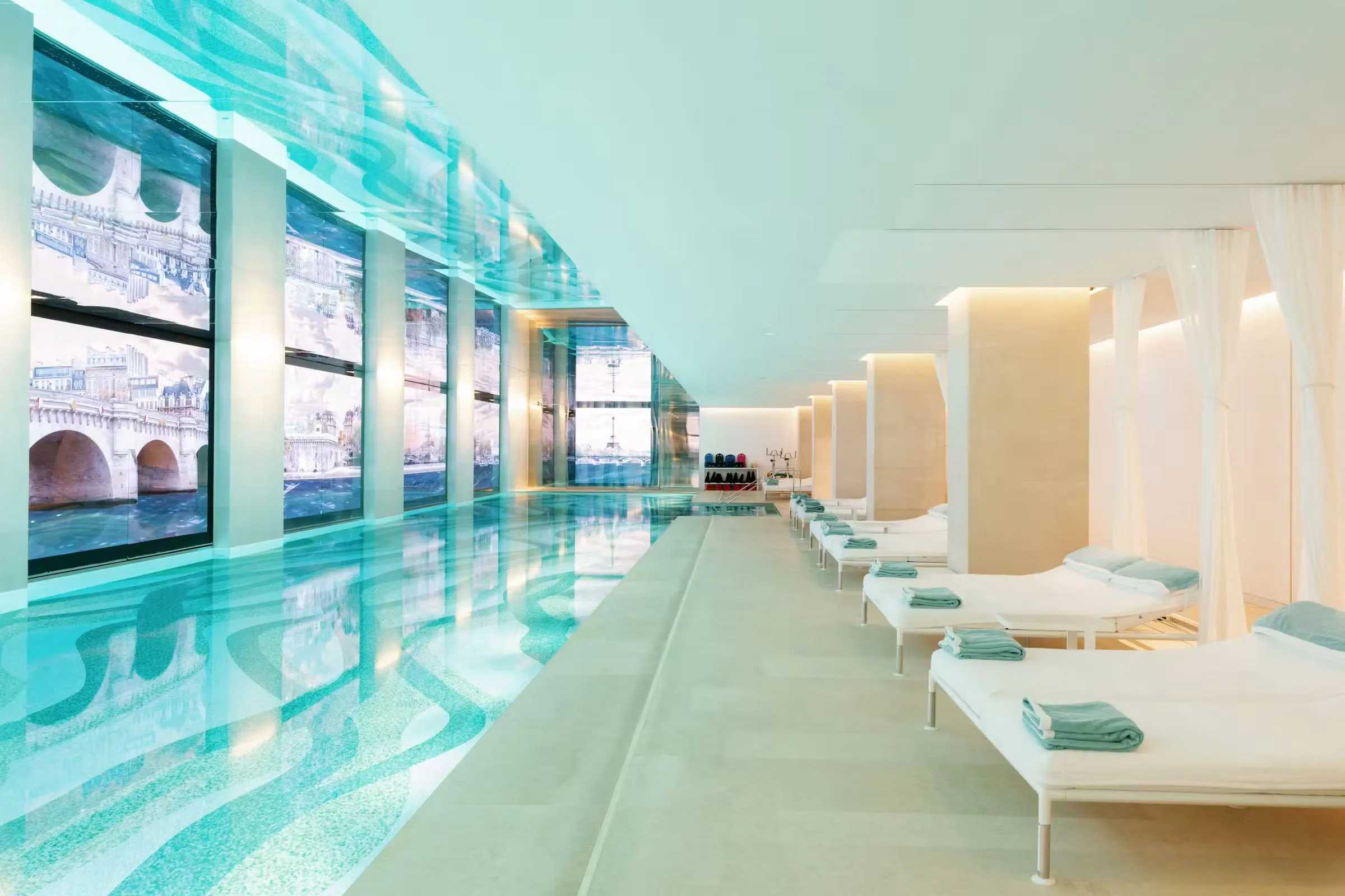 The Dior Spa pool at Cheval Blanc Paris