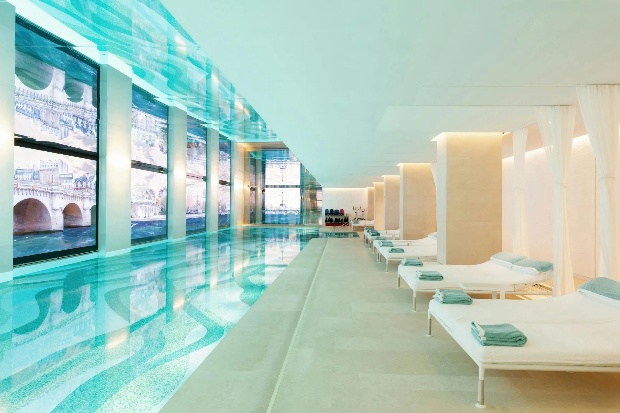 The Dior Spa pool at Cheval Blanc Paris