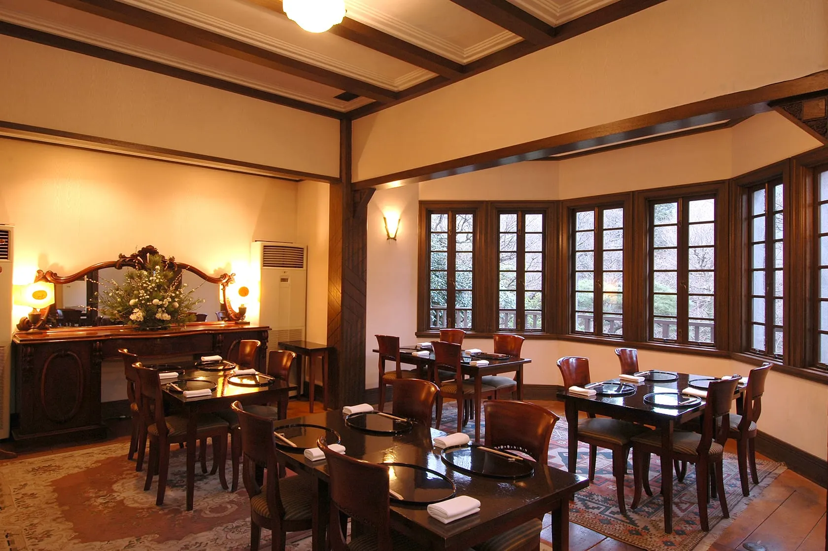 The Japanese garden at Gora Kadan, landscaped originally for the Kan'in-no-miya Imperial family's summer villa