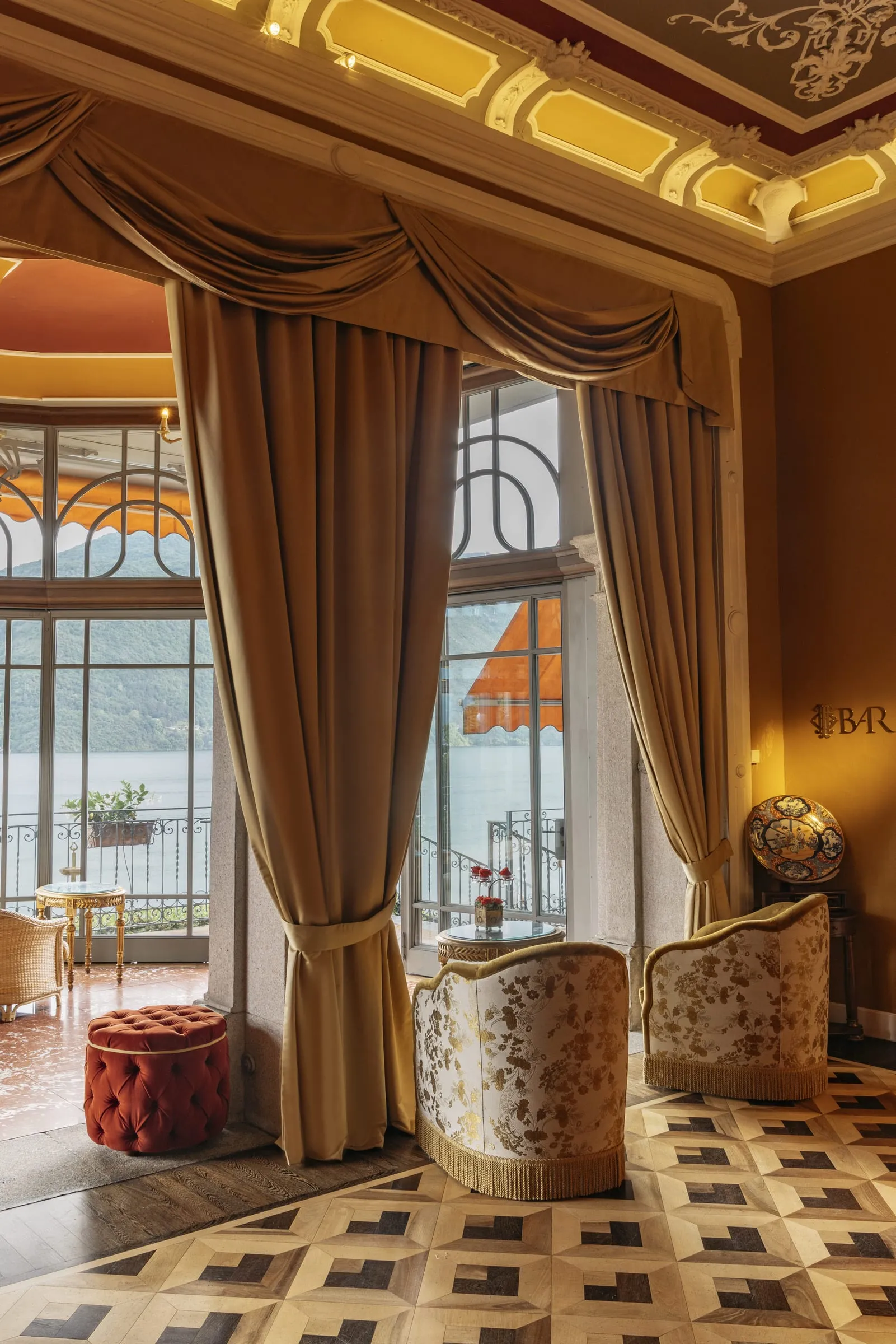 The centuries-old park and gardens of Grand Hotel Tremezzo on Lake Como
