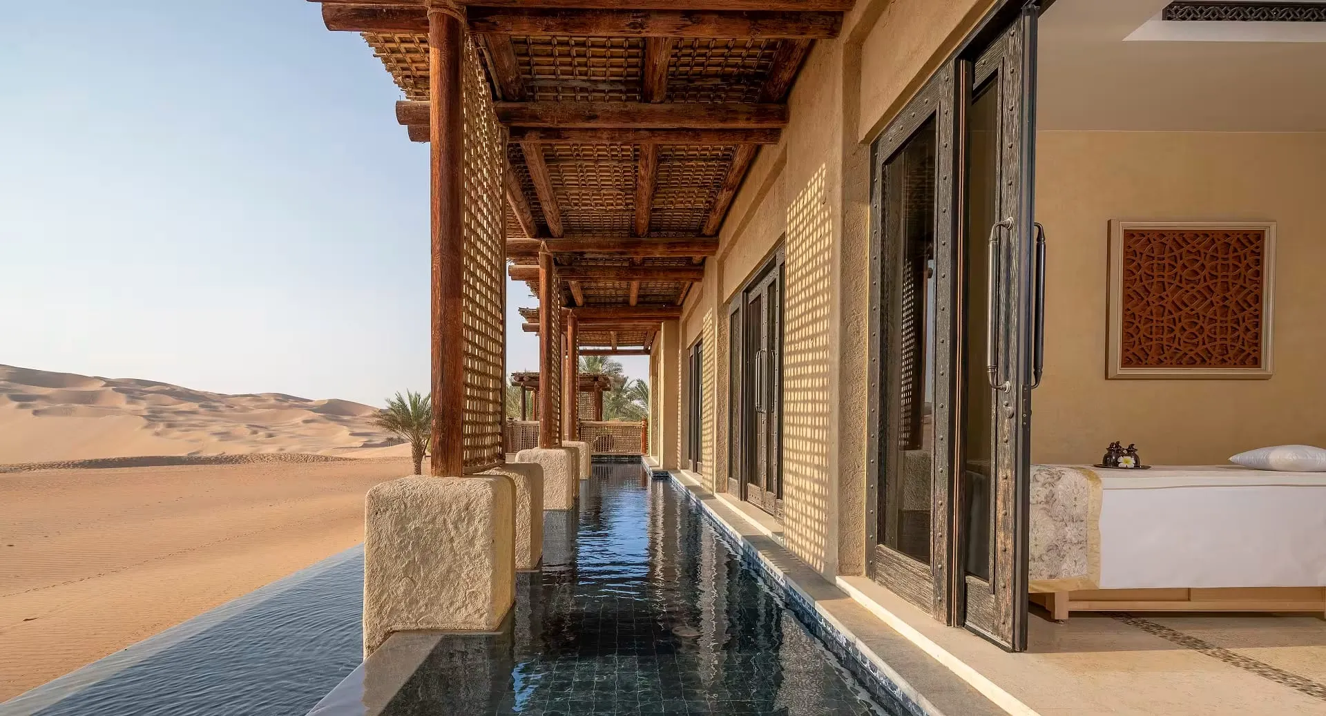 An Arabian oryx in the protected dunes surrounding Qasr Al Sarab Desert Resort
