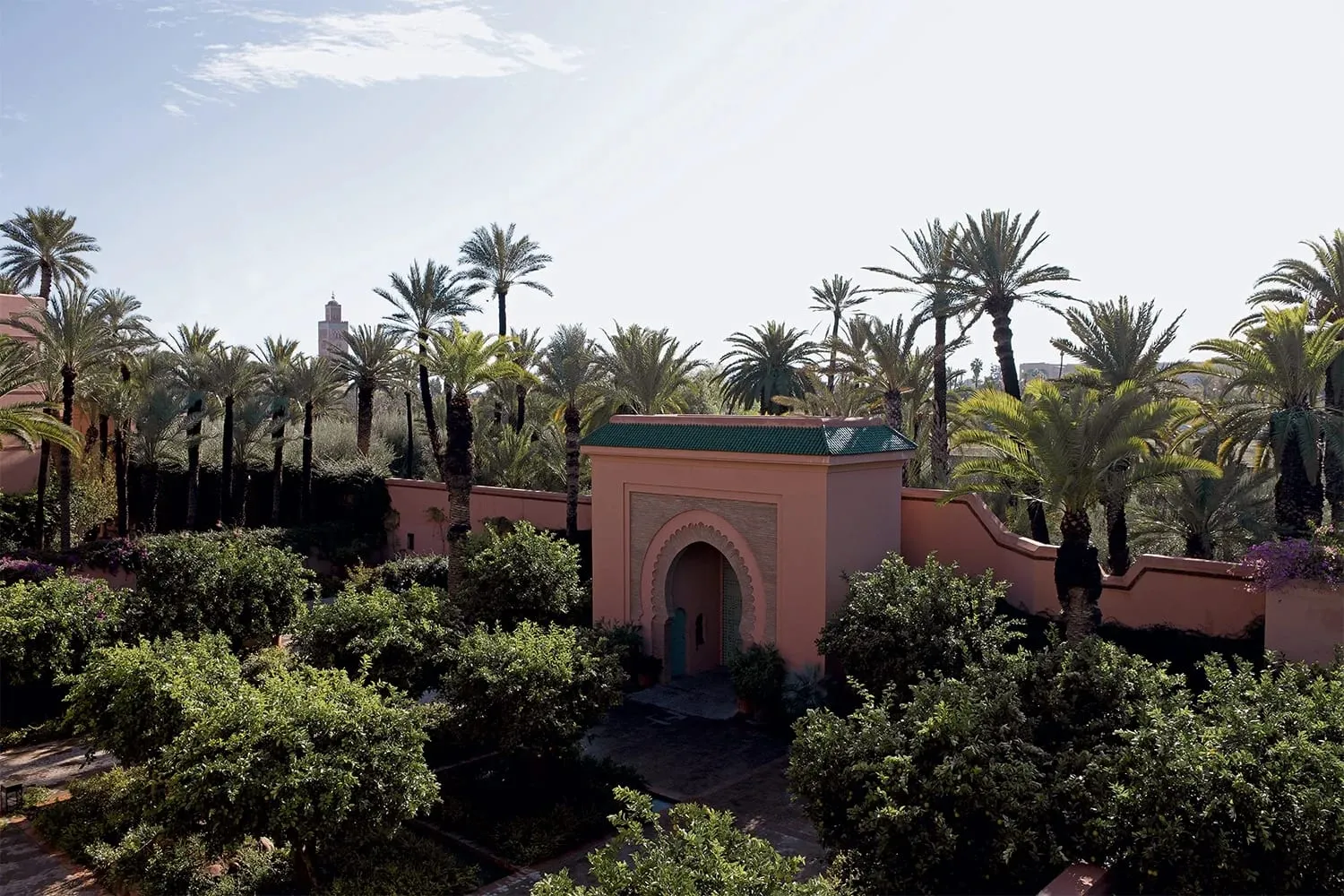 The medina-style alleyways connecting private riads at Royal Mansour Marrakech