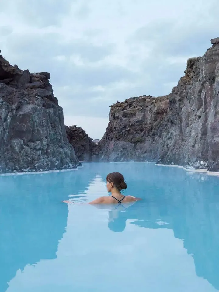 The subterranean Retreat Spa carved into lava rock 50 feet underground